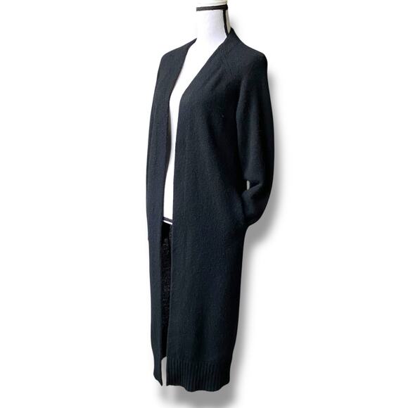 Naked Cashmere Long Line Cardigan Sweater Sz XS/S Black Open Front Long Sleeve - Picture 2 of 14